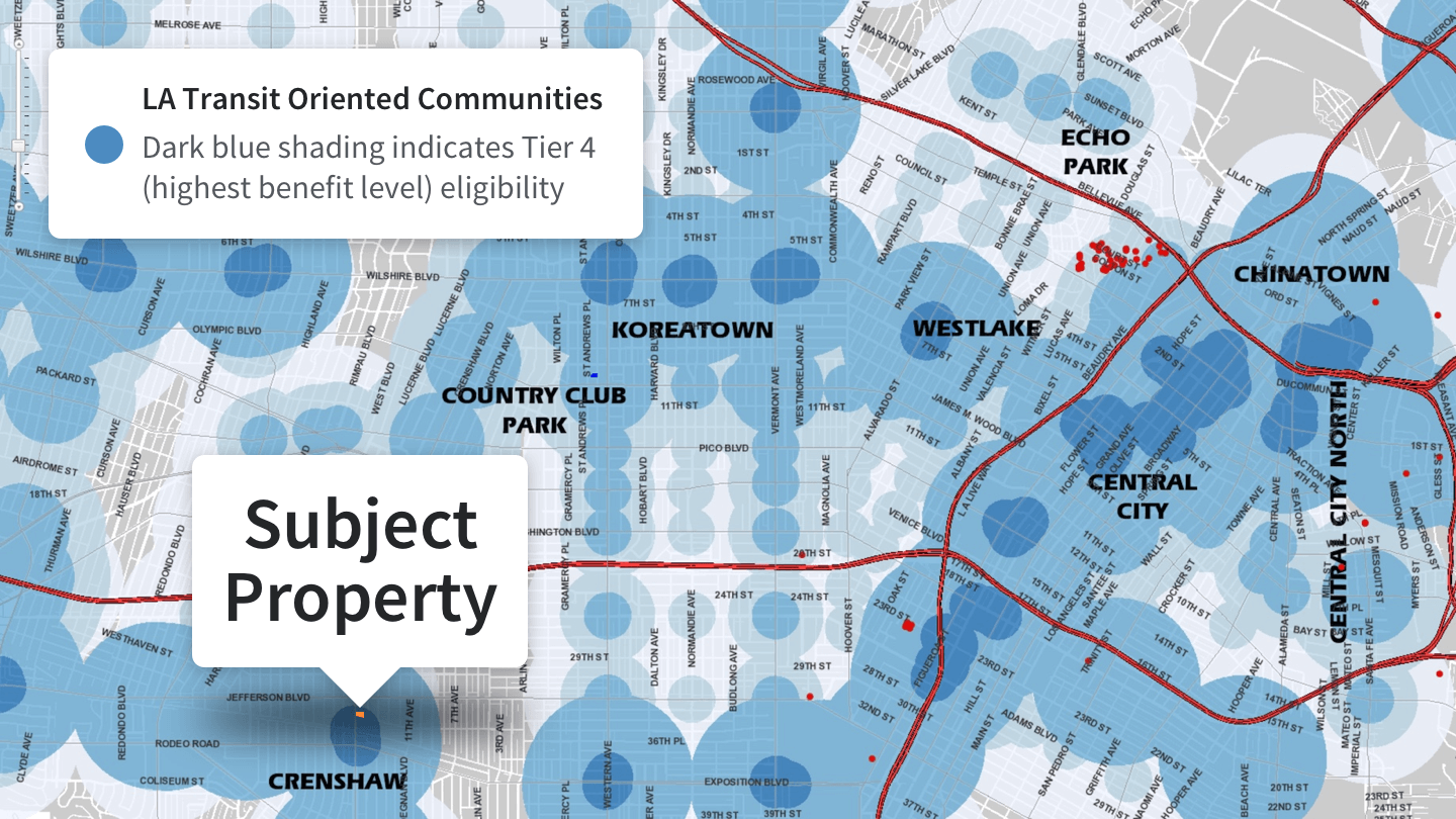 LA Transit Oriented Communities Map