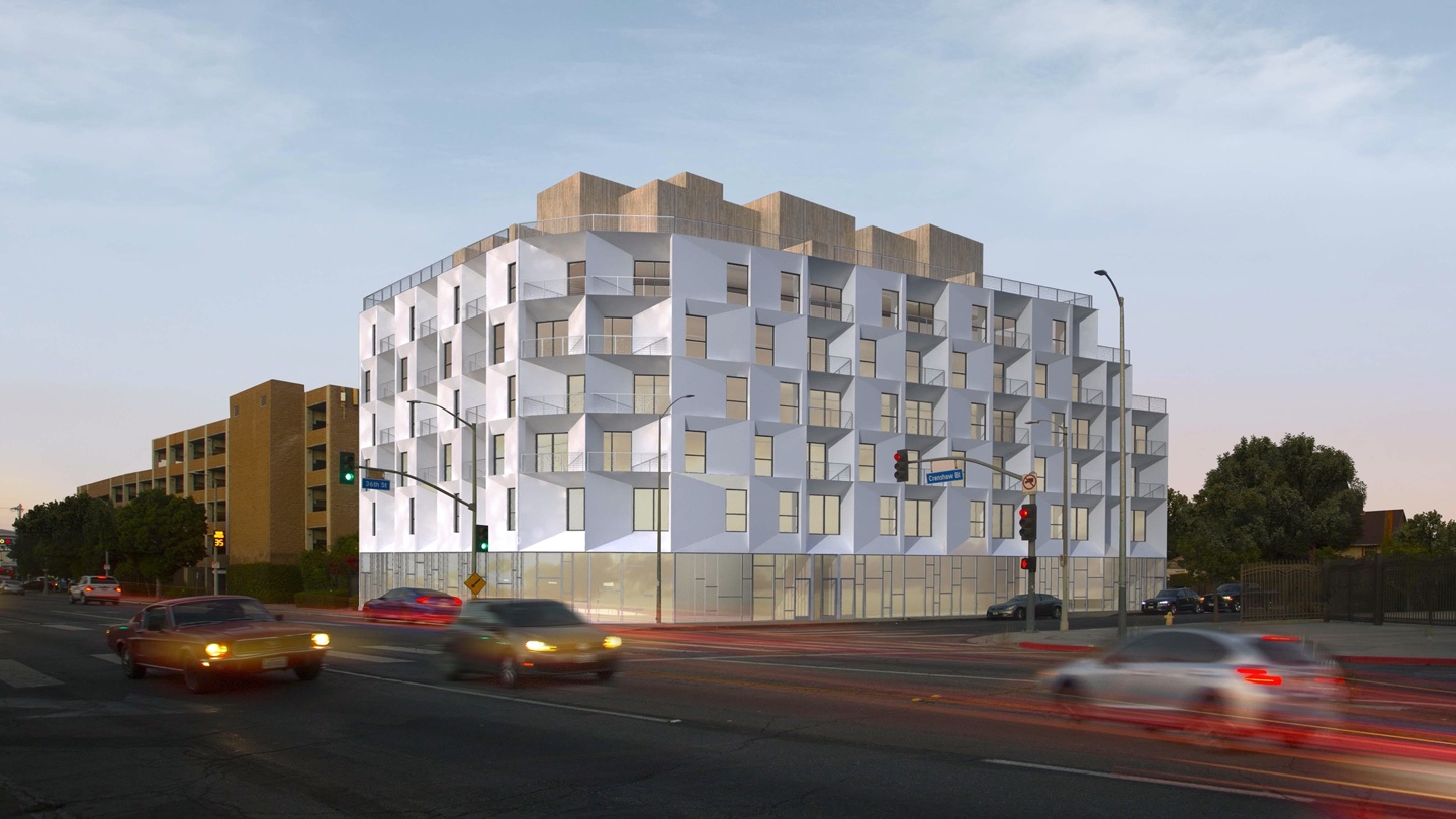 Earlier facade concept - nighttime view