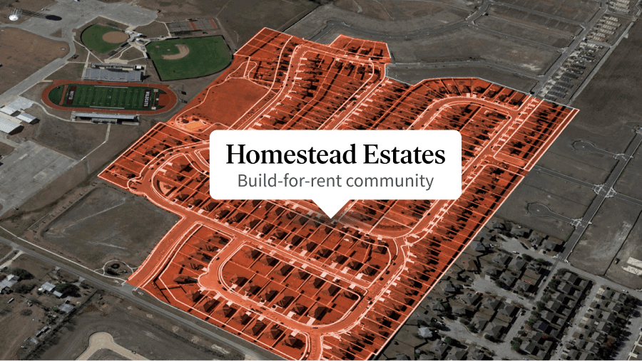 Full buildforrent community at Homestead Estates near Austin, TX, now