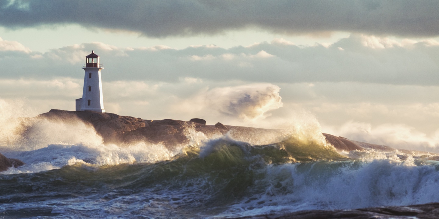 Lighthouse in a storm
